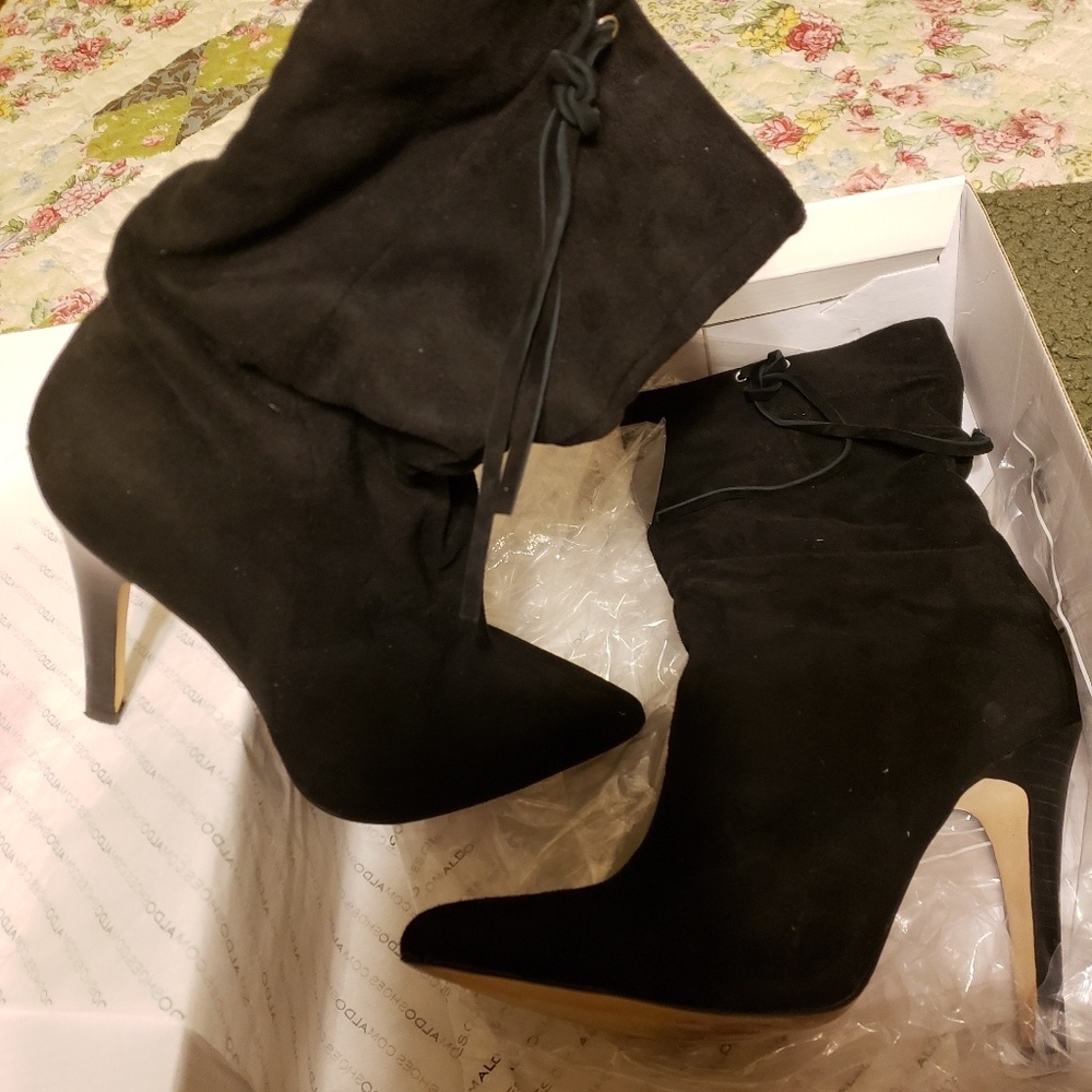 Womens 3/4 suede calf boots